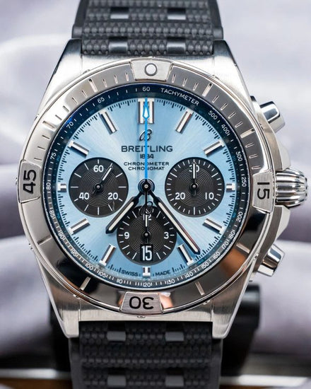 2024 Breitling Chronomat B01 42MM Blue Dial Rubber Strap (PB0134)
