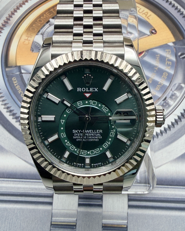 2024 Rolex Sky-Dweller 42MM Green Dial Jubilee Bracelet (336934)