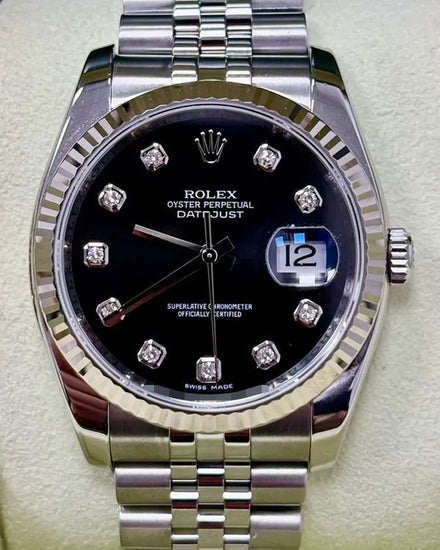 Rolex Datejust 36MM Black Dial Jubilee Bracelet (116234)