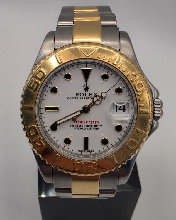 2000 Rolex Yacht-Master 35MM White Dial Two-Tone Oyster Bracelet (168623)
