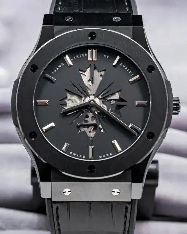 Hublot Classic Fusion Ultra-Thin "Shawn Carter" 45MM Black Dial Leather Strap (515.CM.0140.LR.SHC13)