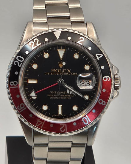 1989 Rolex GMT-Master II "Coke" 40MM Black Dial Oyster Bracelet (16710)