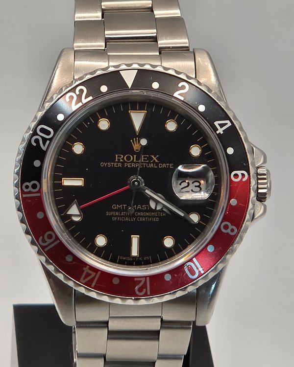 1989 Rolex GMT-Master II "Coke" 40MM Black Dial Oyster Bracelet (16710)