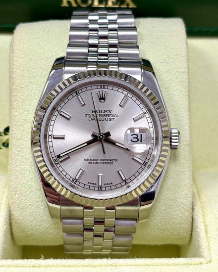 2013 Rolex Datejust 36MM Silver Dial Jubilee Bracelet (116234)