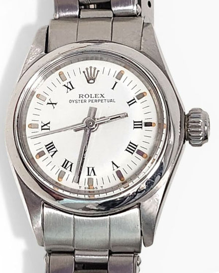 Rolex Oyster Perpetual 24MM White Dial Oyster Bracelet (6619)