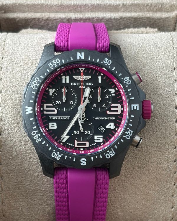 No Reserve - 2026 Breitling Endurance Pro 38MM Quartz Black Dial Rubber Strap (X83310)