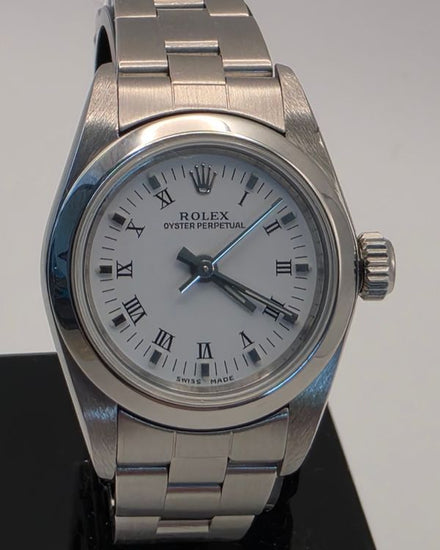 1999 Rolex Oyster Perpetual 24MM White Dial Oyster Bracelet (76080)