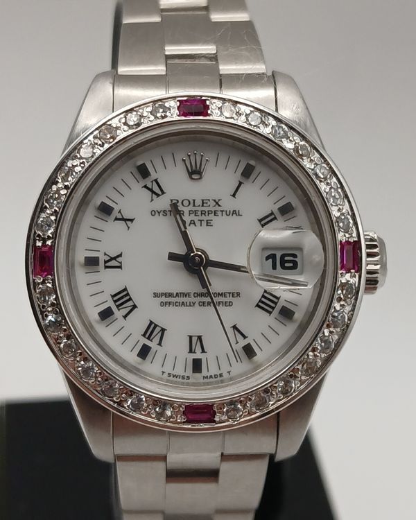 2000 Rolex Oyster Perpetual Lady Date 26MM White Dial Oyster Bracelet (69160)
