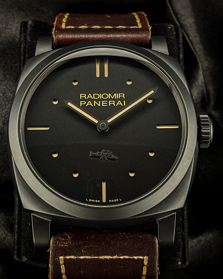 2018 Panerai Radiomir 1940 3 Days 48MM Black Dial Leather Strap (PAM00577)