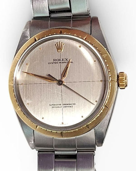 Rolex Oyster Perpetual Vintage 34MM Silver Dial Steel Bracelet (1008)
