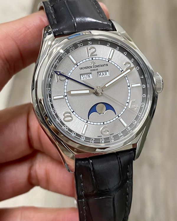 2021 Vacheron Constantin FiftySix Complete Calendar 40MM Silver Dial Leather Strap (4000E/000A-B439)