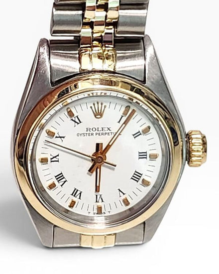 Rolex Oyster Perpetual Lady Date 26MM White Dial Two-Tone Jubilee Bracelet (6718)