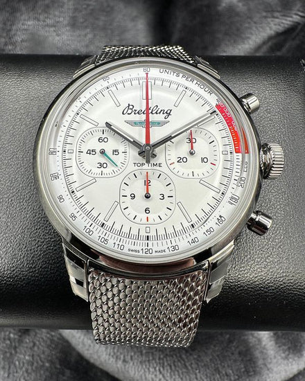 2026 Breitling Top Time "Ford Thunderbird" 41MM White Dial Steel Bracelet (AB0176)