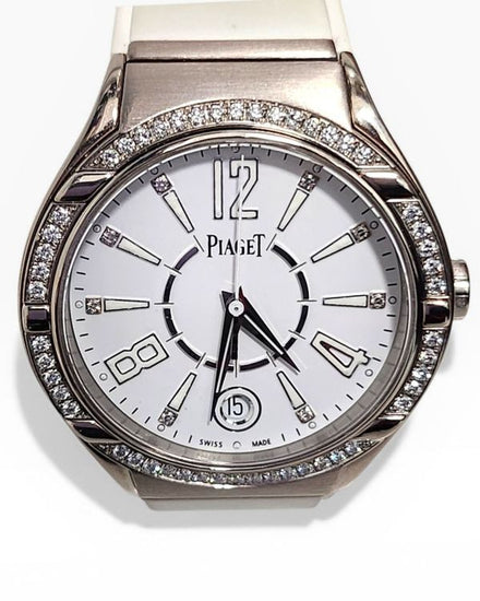 Piaget Polo FortyFive 38MM Quartz White Dial Rubber Strap (P10726)