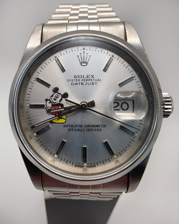 2000 Rolex Datejust 36MM Aftermarket Silver Dial Jubilee Bracelet (16200)