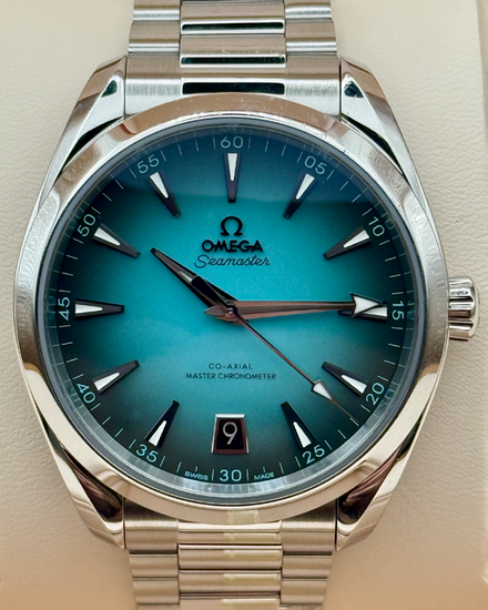 No Reserve - 2025 Omega Seamaster Aqua Terra 150M 41MM Turquoise Dial Steel Bracelet (220.10.41.21.03.006)