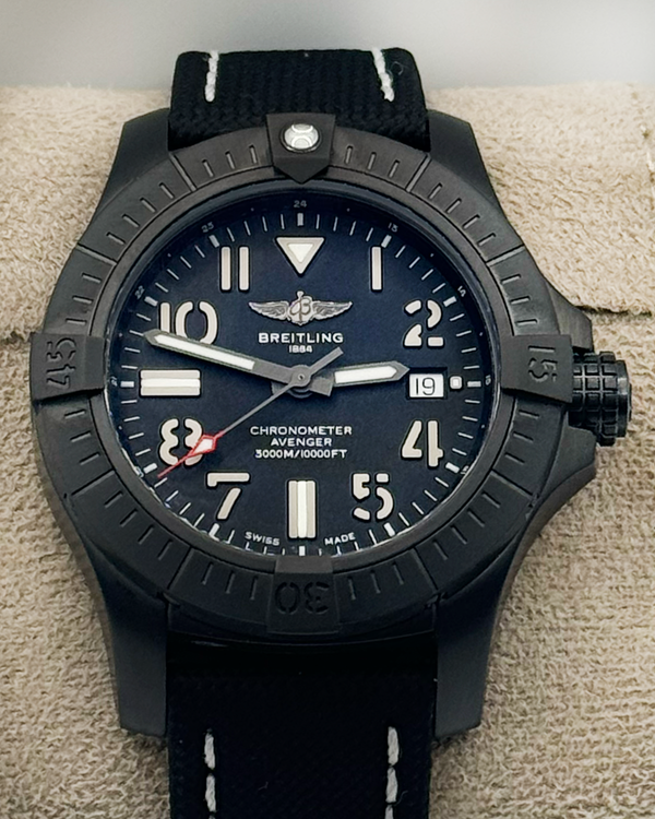 2025 Breitling Avenger Seawolf 45MM Black Dial Textile Strap (V17319)
