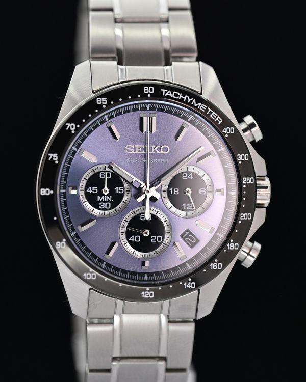 No Reserve - Seiko Spirit Chronograph 39.8MM Quartz Grey Dial Steel Bracelet (SBTR027)