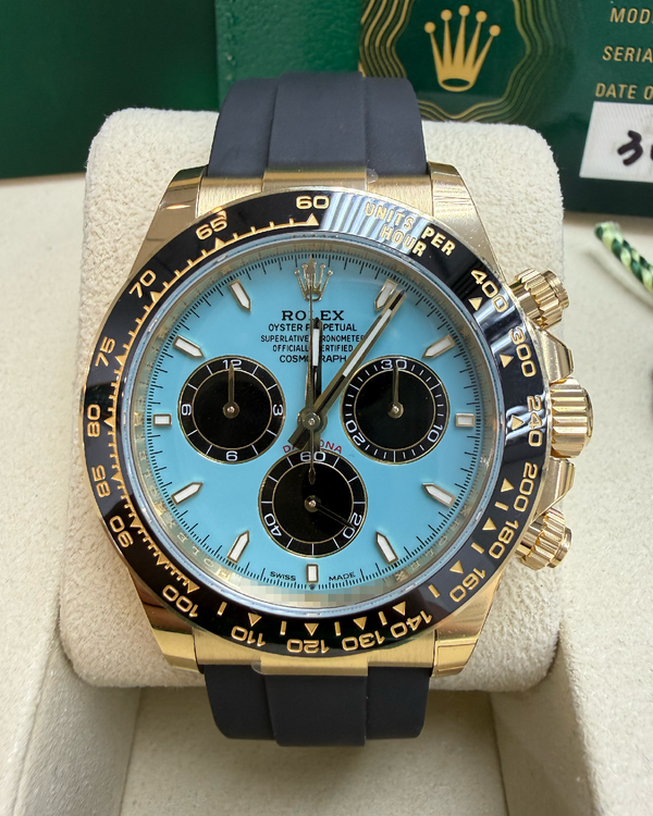2026 Rolex Cosmograph Daytona 40MM Turquoise Dial Oysterflex Strap (126518LN)