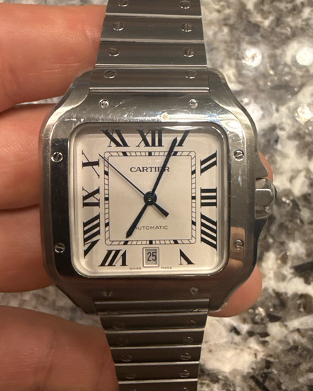 2022 Cartier Santos De Cartier 39.8MM Silver Dial Steel Bracelet (WSSA0018)