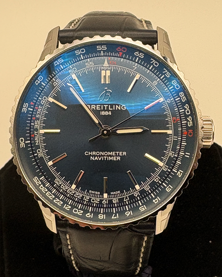 2026 Breitling Navitimer 41MM Blue Dial Leather Strap (A17329)