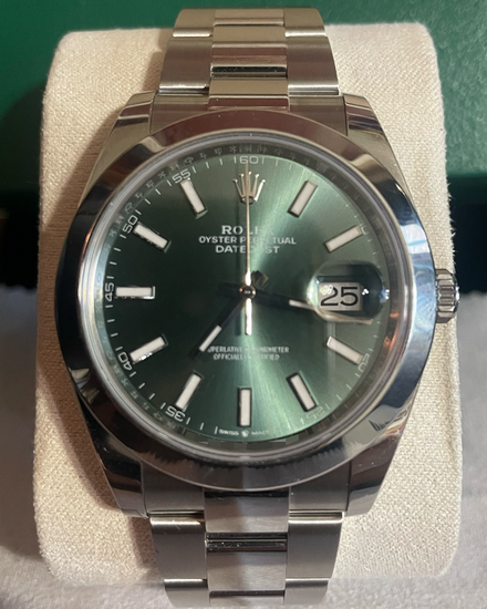 2026 Rolex Datejust 41MM Green Dial Oyster Bracelet (126300)