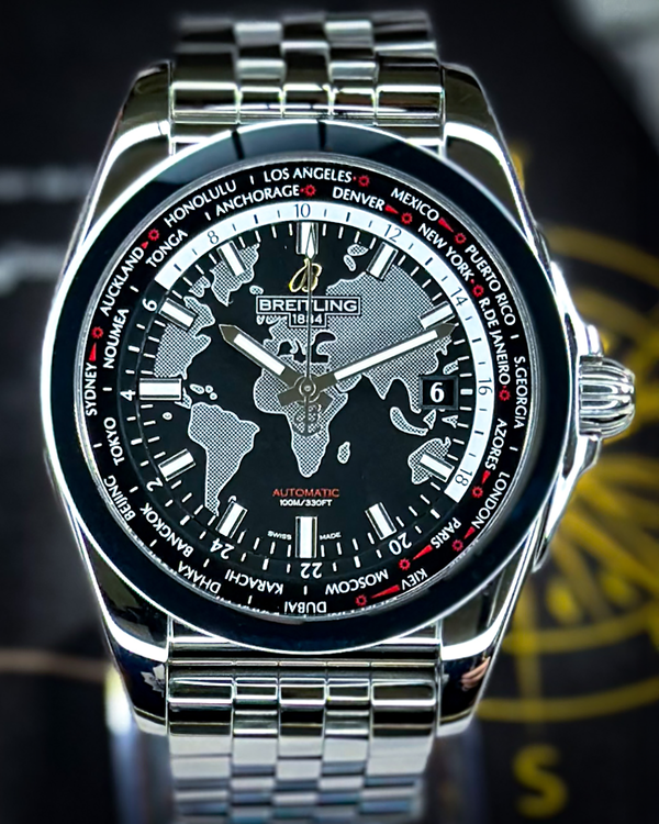 2019 Breitling Galactic Unitime 44MM Black Dial Steel Bracelet (WB3510U4.BD94.375A)