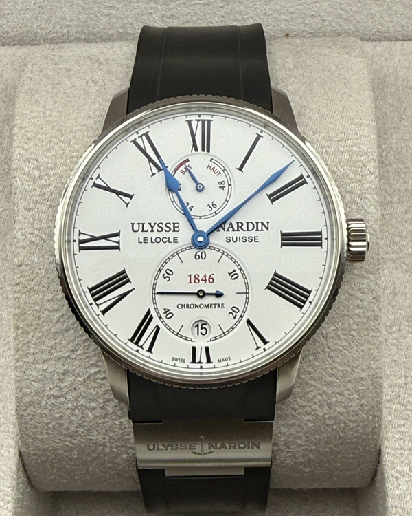 2022 Ulysse Nardin Marine Torpilleur 42MM White Dial Rubber Strap (1183-310/40)