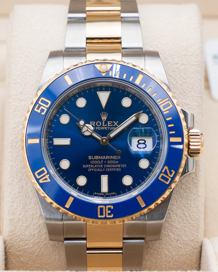 2018 Rolex Submariner Date "Bluesy" 40MM Blue Dial Two-Tone Oyster Bracelet (116613LB)