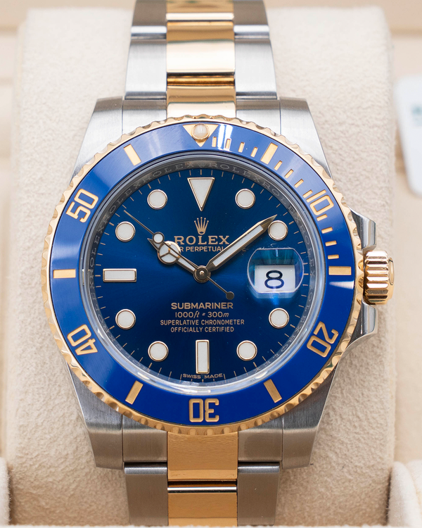 2018 Rolex Submariner Date "Bluesy" 40MM Blue Dial Two-Tone Oyster Bracelet (116613LB)