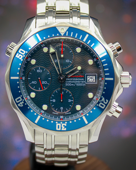 2016 Omega Seamaster Diver 300M 41.5MM Blue Dial Steel Bracelet (2225.80.00)