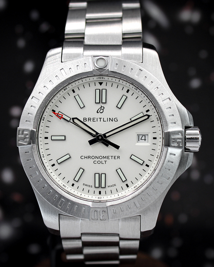 2020 Breitling Chronomat Colt 41MM Silver Dial Steel Bracelet (A17313101G1A1)