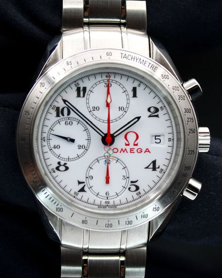 2014 Omega Speedmaster Date Specialties "Olympic Games" 40MM White Dial Steel Bracelet (323.10.40.40.04.001)