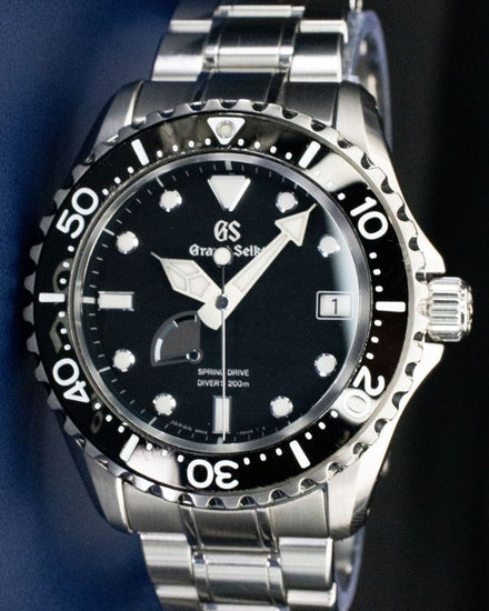Grand Seiko Sport Diver 44.2MM Black Dial Steel Bracelet (SBGA229)