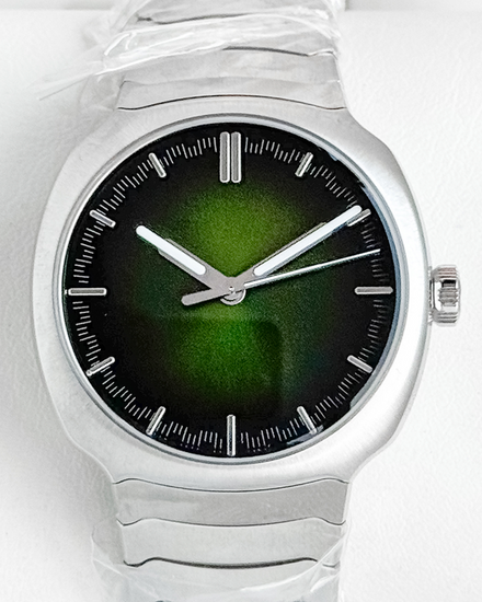 2025 H. Moser & Cie Streamliner Centre Seconds 40MM "Matrix" Green Dial Steel Bracelet (6201-1200)