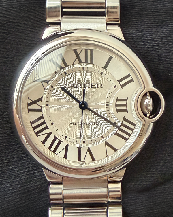 2017 Cartier Ballon Bleu 36MM Silver Dial Steel Bracelet (W6920046)