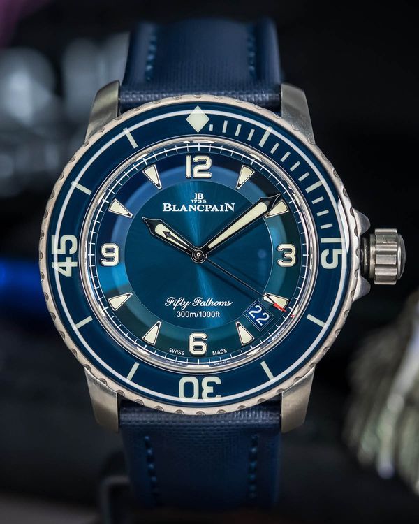 2024 Blancpain Fifty Fathoms 45MM Blue Dial Textile Strap (5015-12B40-052A)