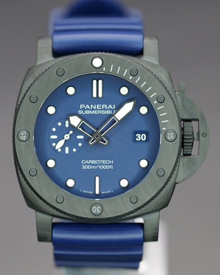 2022 Panerai Submersible Quaranta Quattro 44MM Blue Dial Rubber Strap (PAM01232)
