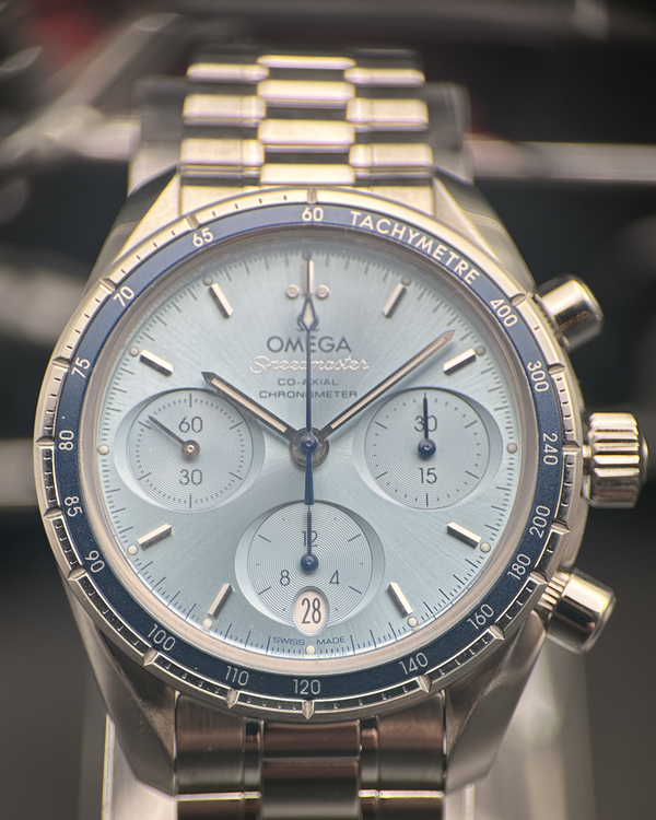 2024 Omega Speedmaster 38MM Blue Dial Steel Bracelet (324.30.38.50.03.001)