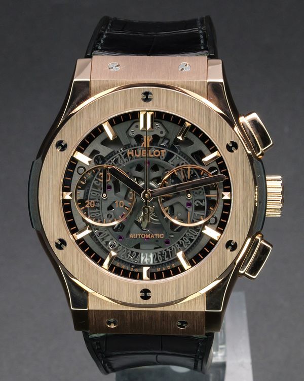 2018 Hublot Classic Fusion Aerofusion 45MM Skeleton Dial Leather Strap (525.OX.0180.LR)