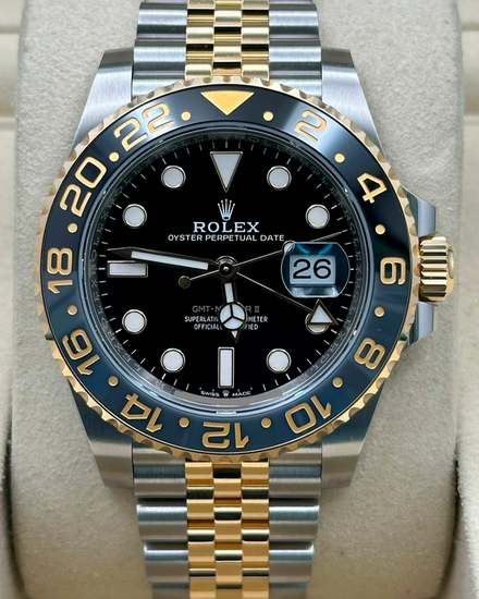 2024 Rolex GMT-Master II "Bumblebee" 40MM Black Dial Two-Tone Jubilee Bracelet (126713GRNR)