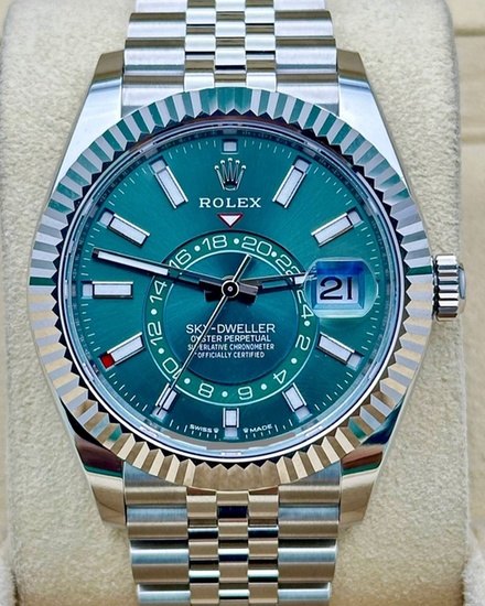 2026 Rolex Sky-Dweller 42MM Green Dial Jubilee Bracelet (336934)
