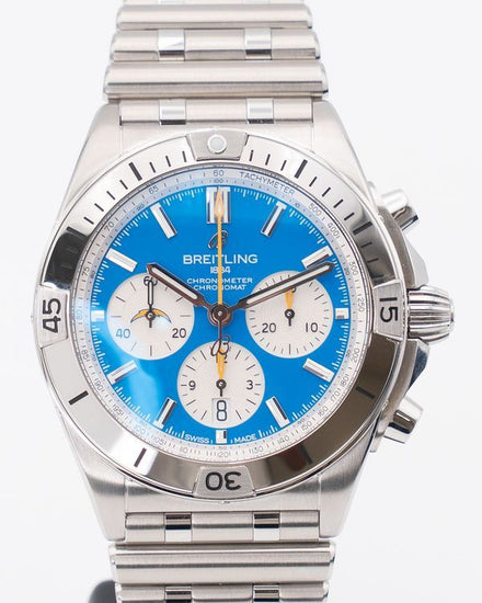 Breitling Chronomat B01 "NFL L.A. Chargers" L.E. 42MM Blue Dial Steel Bracelet (AB01342B1C8A1)