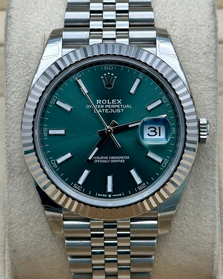 2026 Rolex Datejust 41MM Mint Green Dial Jubilee Bracelet (126334)