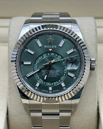 2026 Rolex Sky-Dweller 42MM Green Dial Oyster Bracelet (336934)