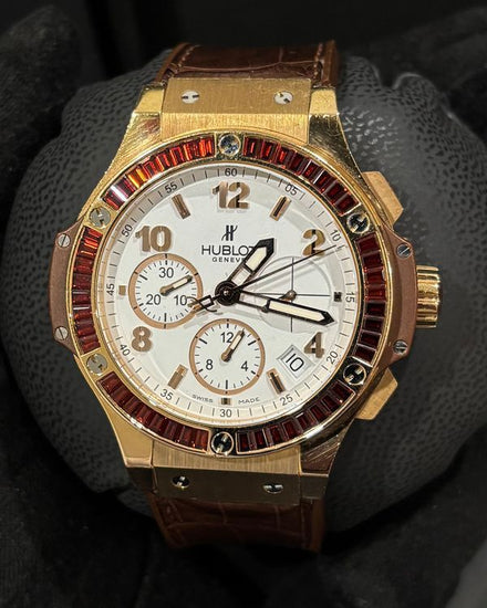 Hublot Big Bang Tutti Frutti "Hazelnut" S.E. 41MM White Dial Leather Strap (341.PC.2010.LR.1903)