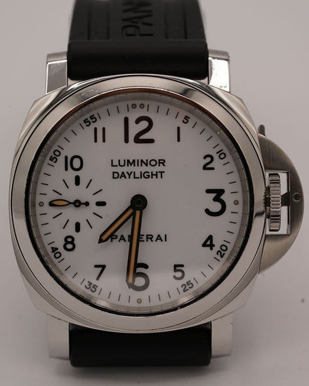 2017 Panerai Luminor 8 Days "Daylight" 44MM White Dial Rubber Strap (PAM00602)