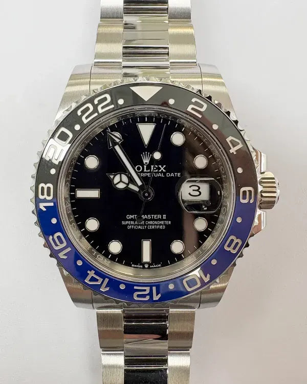 No Reserve - 2025 Rolex GMT-Master II "Batman" 40MM Black Dial Oyster Bracelet (126710BLNR)
