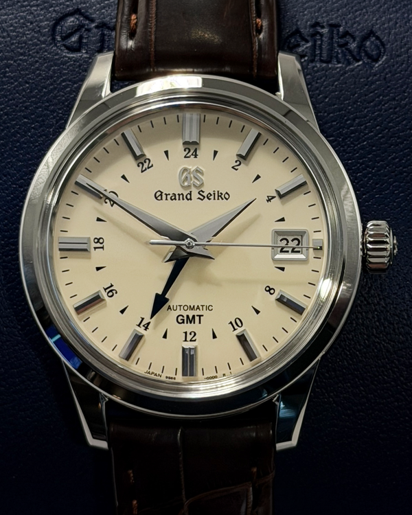 2026 Grand Seiko Elegance Collection GMT 39.5MM Ivory Dial Leather Strap (SBGM221)