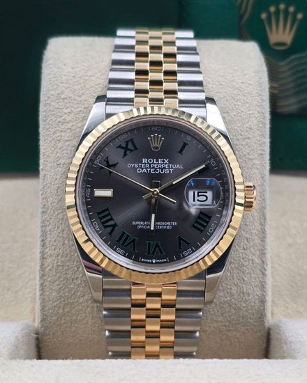 2022 Rolex Datejust "Wimbledon" 36MM Slate Dial Two-Tone Jubilee Bracelet (126233)